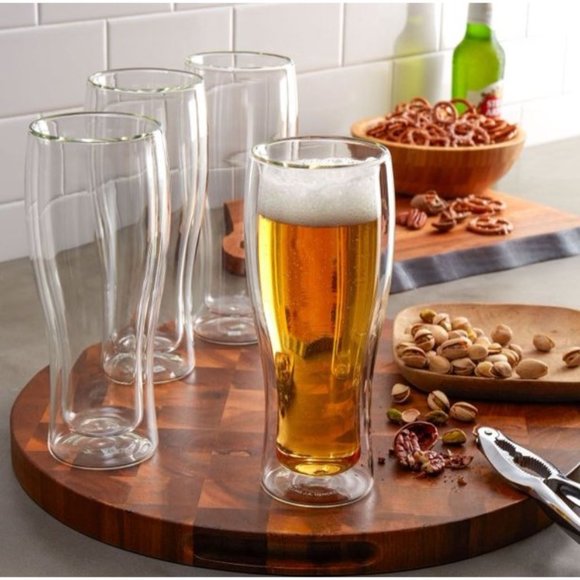 ZWILLING J.A. Henckels Other - NIB Henckels International 14-oz. Double Wall Beer Glass, 4-pack